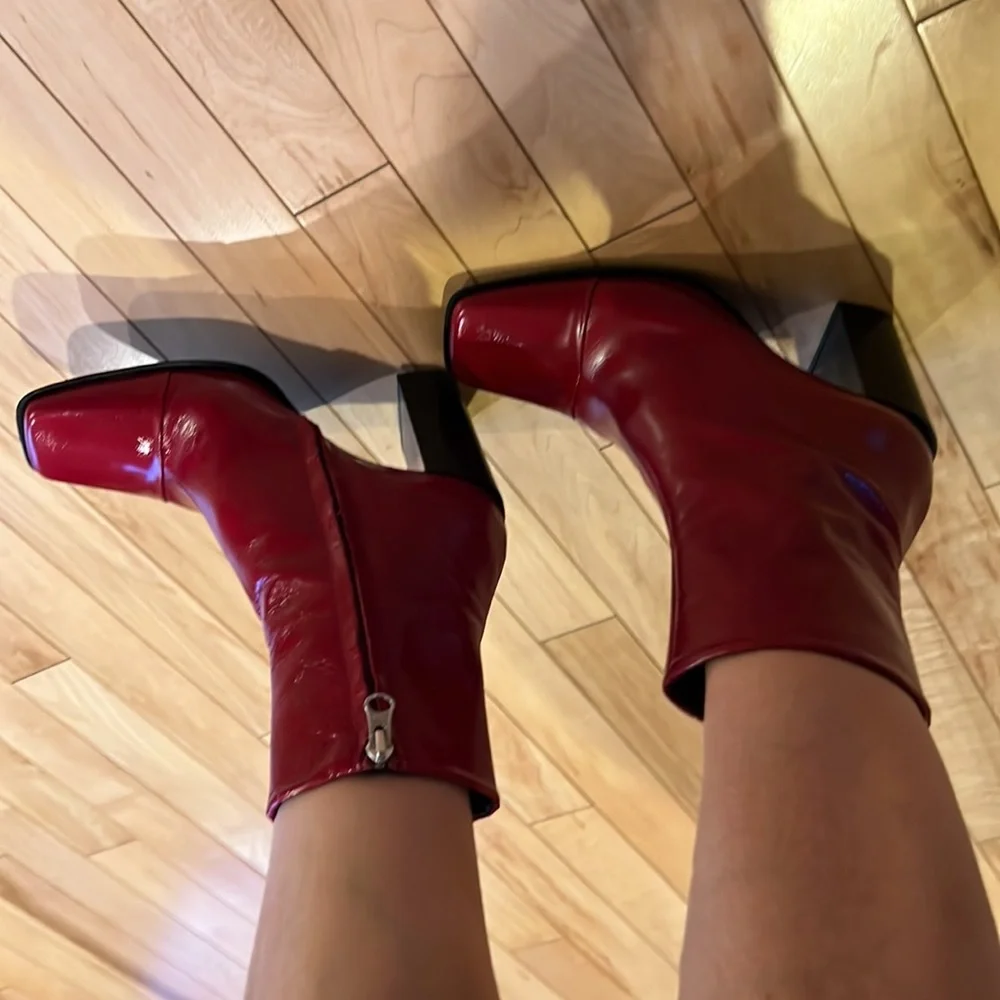 New leather boots NWT stirling berry amaranto malory boots - Picture 13 of 14